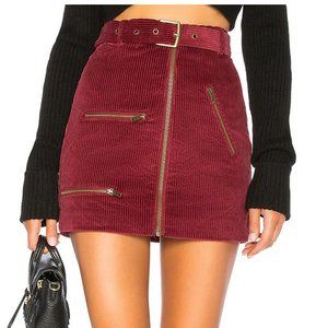NEW House of Harlow Tori Skirt Corduroy Tori Skirt Berry BX10